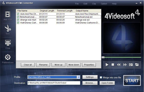 4Videosoft RM Converter - load file