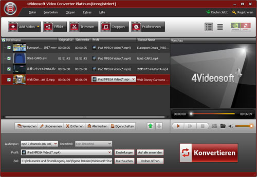 4Videosoft Video Converter Platinum - load file